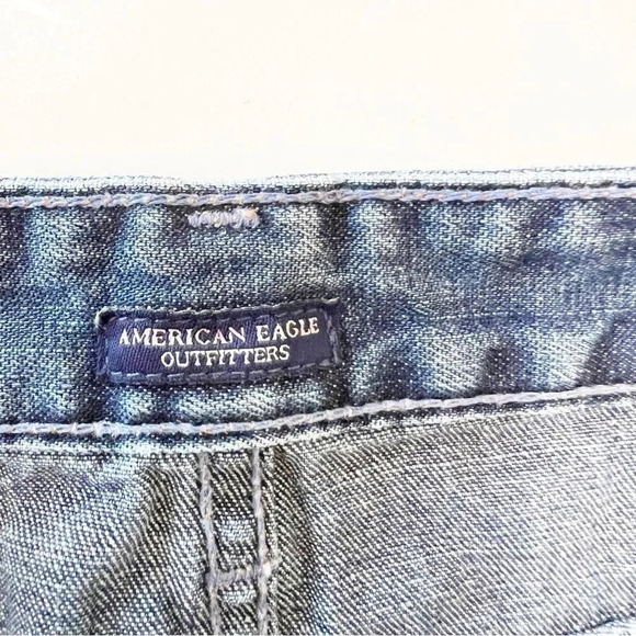 American Eagle Outfitters Cotton Denim Skirt Size 8 Light Blue Jeans Preppy Girl - Picture 4 of 9